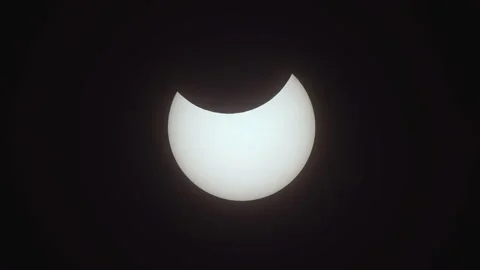 Solar eclipse of june 10 2021 northern hemisphere south east norway europe Stock Footage 155514359