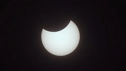 Solar eclipse of june 10 2021 northern hemisphere south east norway europe Stock Footage 155514680