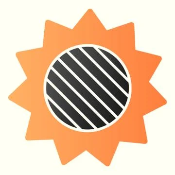 Solar eclipse line icon. Full lunar spot on sun in skyscape. Astronomy vector Ilustração Stock