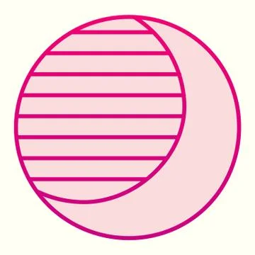 Solar eclipse line icon. Satellite shadow and sun. Astronomy vector design イラスト素材