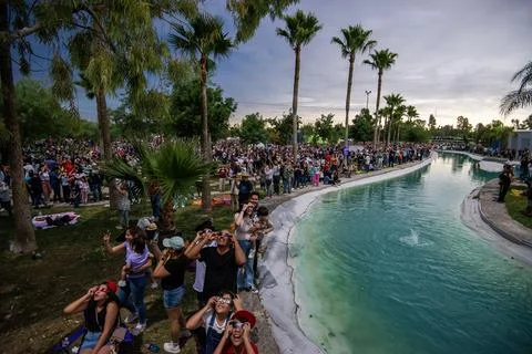 Solar Eclipse in Mexico, Torreon - 08 Apr 2024 Fotos Stock