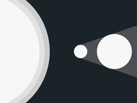 Solar eclipse. The moon closes the planet earth from the sun's rays. Vector i Ilustração Stock