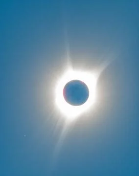 Solar Eclipse. The moon moving in front of the sun Fotos Stock