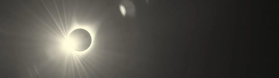 Solar Eclipse. The moon moving in front of the sun Stock Photos