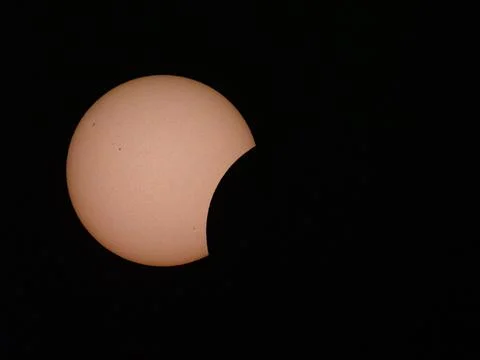 Solar eclipse by the moon Stock Photos