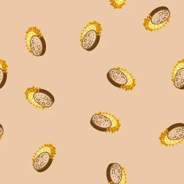 Solar eclipse natural phenomena isometric icon seamless pattern Stock Illustration