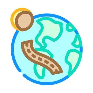 Solar eclipse navigation geographical color icon vector illustration 스톡 일러스트