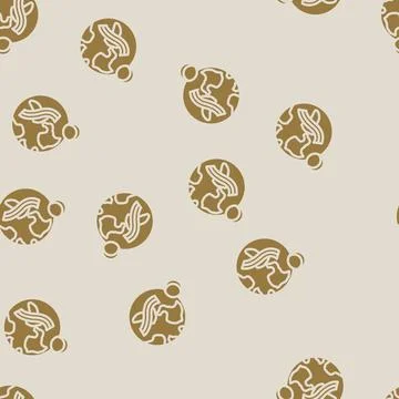Solar eclipse navigation geographical glyph vector seamless pattern 스톡 일러스트