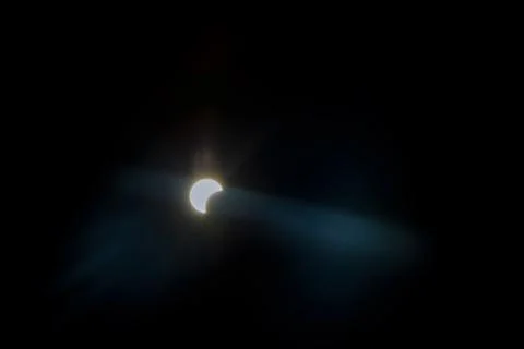 Solar eclipse, New York NY august 21 2017 Stock Photos