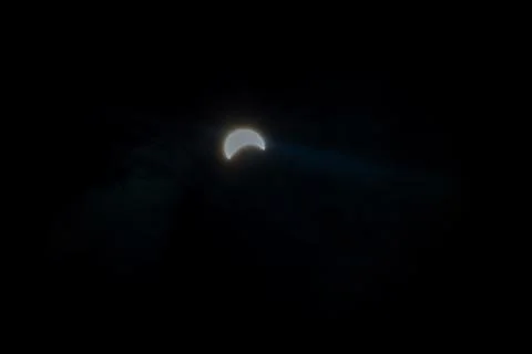 Solar eclipse, New York NY august 21 2017 Stock Photos