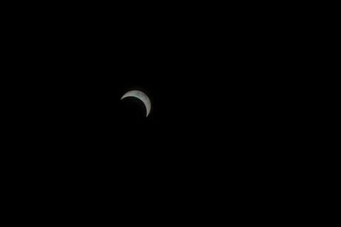 Solar eclipse, New York NY august 21 2017 Stock Photos