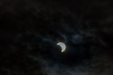 Solar eclipse, New York NY august 21 2017 Stock Photos