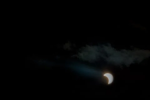 Solar eclipse, New York NY august 21 2017 Stock Photos