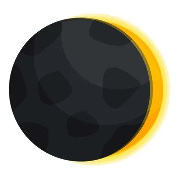 Solar eclipse is obscuring the sun behind the moon Ilustração Stock