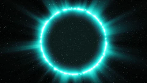 A solar eclipse or a ring of light in space. Vídeos de archivo 305628473