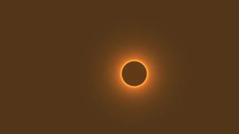 Solar Eclipse Orange Corona Seamless Loop Stock Footage 342751804