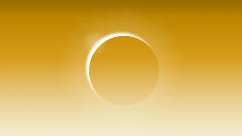 Solar eclipse in the orange sky Stock Footage 109465030