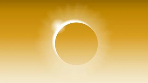 Solar eclipse in the orange sky Stock Illustration