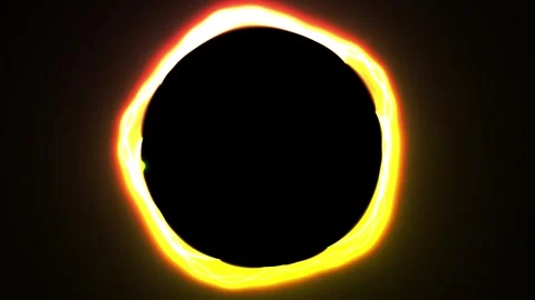 Solar Eclipse in Outer Space. Stock Footage 335115701