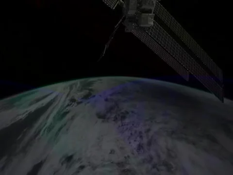 Solar Eclipse over Asia from the International Space Station Stock Footage 261033704
