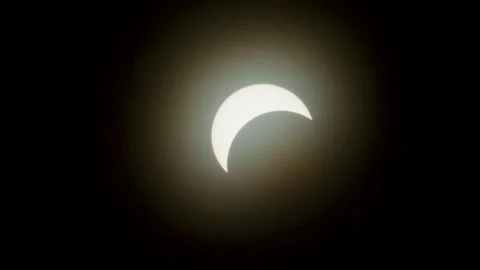 Solar Eclipse Partial Coverage Stock Footage 271394195