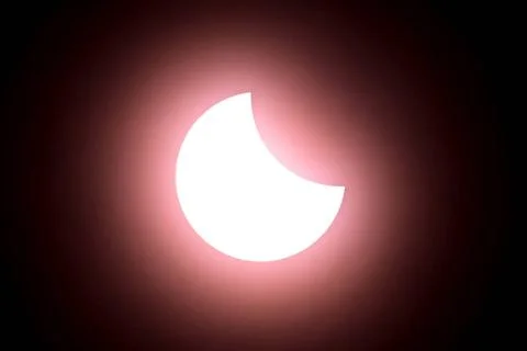  Solar Eclipse A Partial Solar Eclipse as seen from Essex in the South Eas... Stock Photos