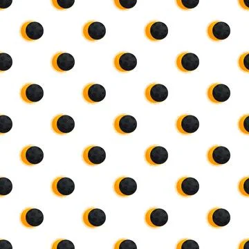 Solar eclipse pattern with moon partially covering sun Stock Illustration