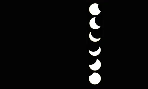 Solar eclipse phase animation Video stock 108114962