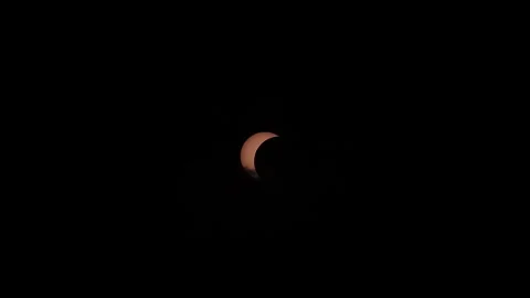 Solar eclipse Phase D Stock Footage 342275807