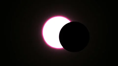 Solar Eclipse Phenomenon in Space. Stock Footage 335115712