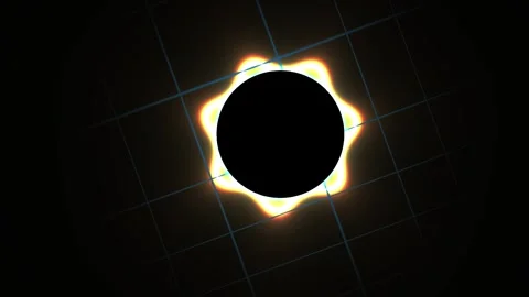 Solar Eclipse Phenomenon in Space. Stock Footage 337495260