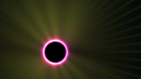 Solar Eclipse with Pink Corona Light. Stock Footage 334893529