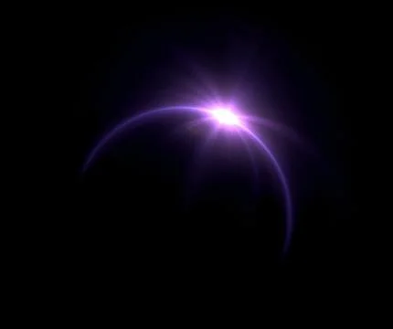 Solar eclipse purple ring flare Stock Illustration