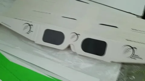 Solar eclipse reaches 35% in Dubai, Dubai, AE - 25 Oct 2022 Stock Footage 219875498