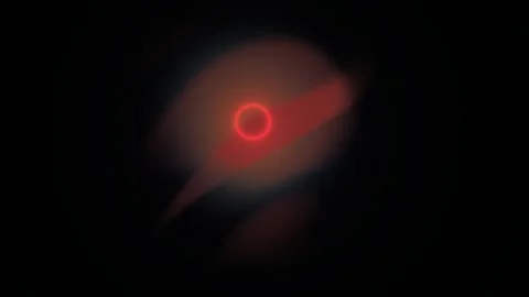Solar eclipse with red ring. Stock Footage 334687108