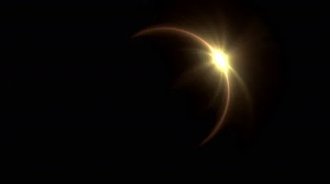 Solar eclipse ring flare Stock Footage 53276328