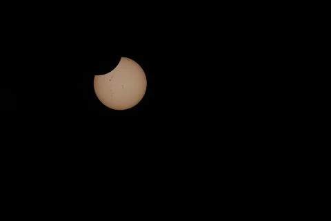 Solar eclipse in Santiago, Chile - 02 Oct 2024 Stock Photos