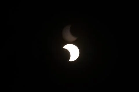 Solar eclipse in Santiago, Chile - 02 Oct 2024 Stock Photos