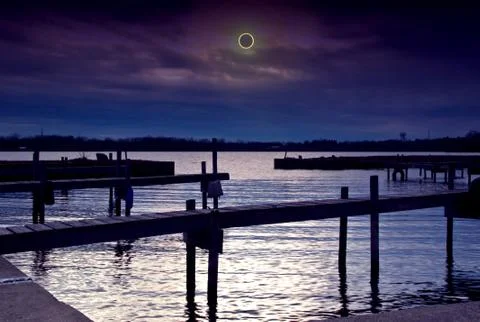 Solar eclipse scene Stock Photos