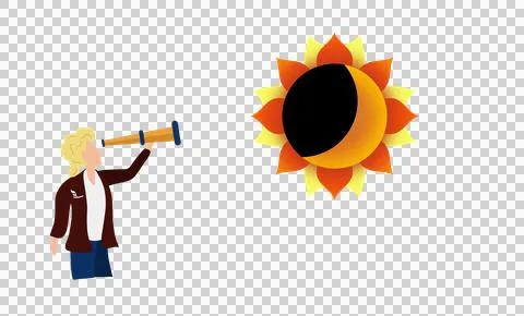Solar eclipse, Scientific Solar Eclipse Animation, Moon Crossing The Bright Stock Illustration