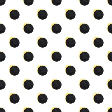 Solar eclipse seamless pattern creating celestial astronomy background イラスト素材