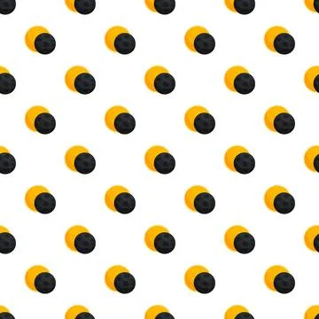 Solar eclipse seamless pattern with moon covering sun 스톡 일러스트