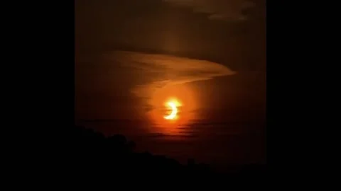 Solar Eclipse Seen Across Northern Hemisphere Stock Footage 170447790
