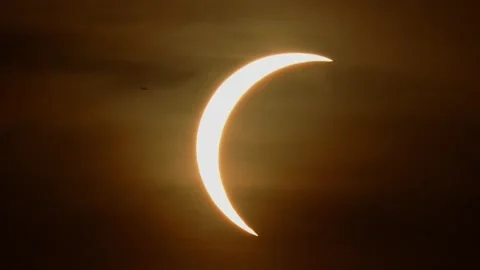 Solar eclipse seen from Banyalbufar, Mallorca, MALLORCA, ES - 13 Aug 2026 Stock Footage 342083637