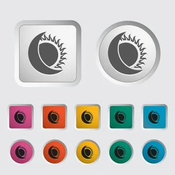 Solar eclipse single icon. Stock Illustration