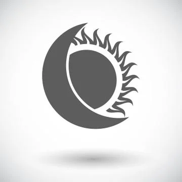 Solar eclipse single icon Stock Illustration