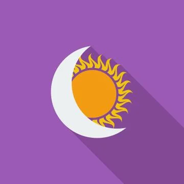 Solar eclipse single icon Illustrazione stock
