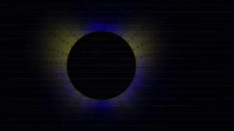 Solar Eclipse in Space with Dark Background. Stock Footage 337495199