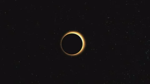 Solar eclipse from space Stock Footage 67210795