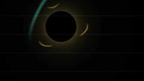 Solar Eclipse in Space. Vídeo Stock 336256752